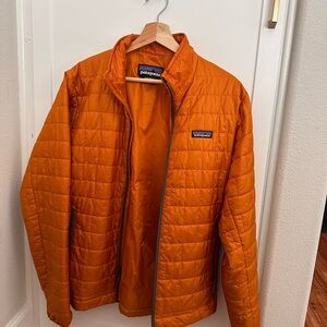 Patagonia Men's Orange Quilted Puffer Jacket
